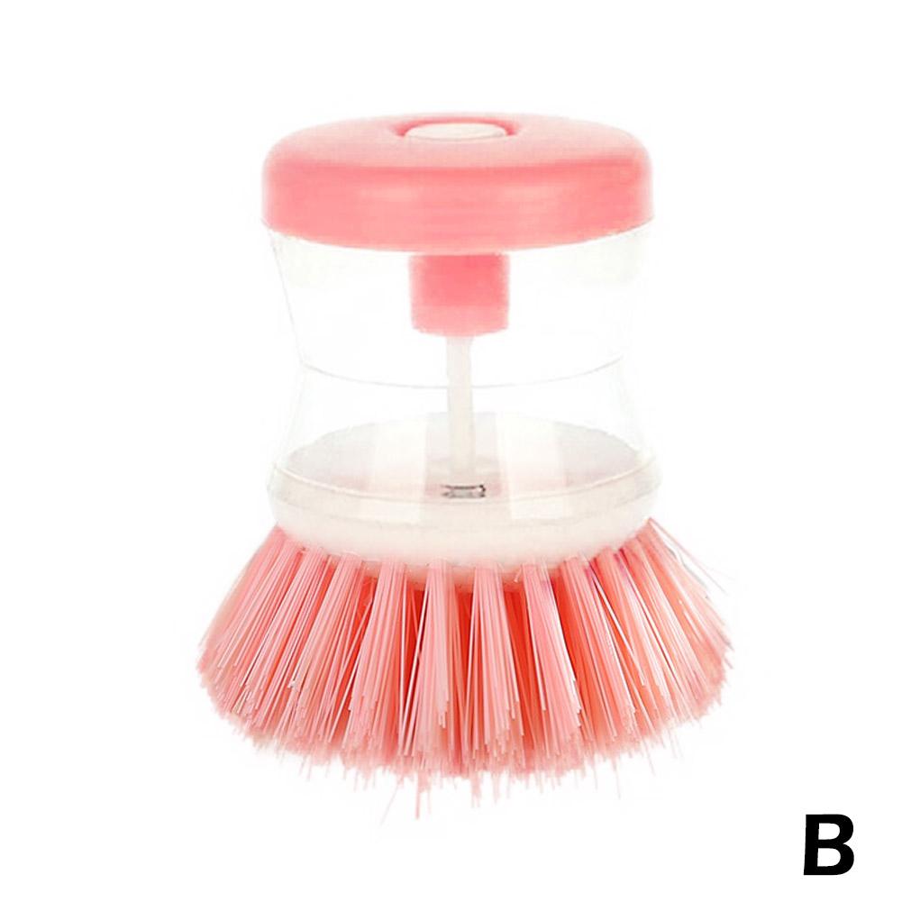 washing pan brush with automatic Soap Liquid Dispenser Household Cleaning Accessories