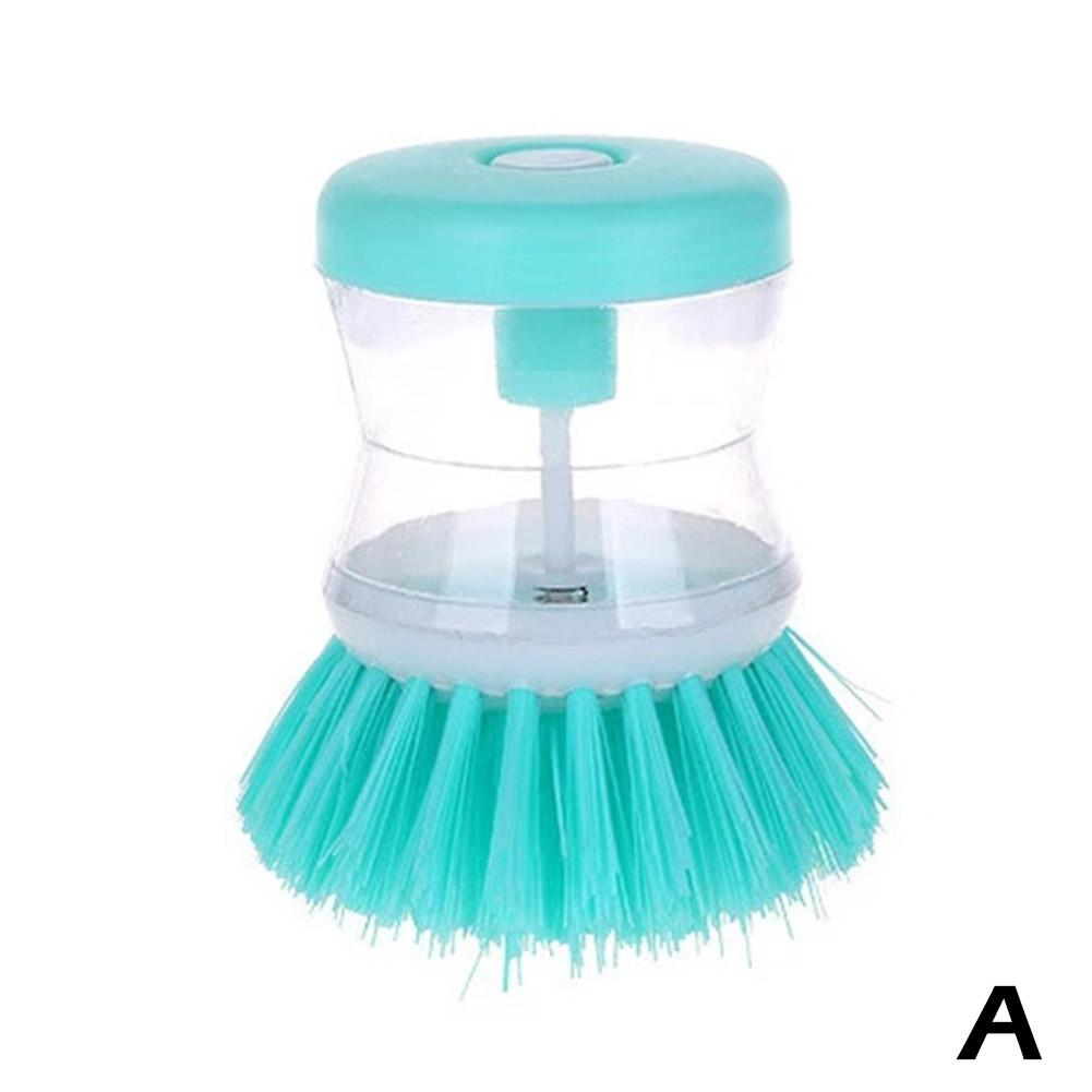 washing pan brush with automatic Soap Liquid Dispenser Household Cleaning Accessories