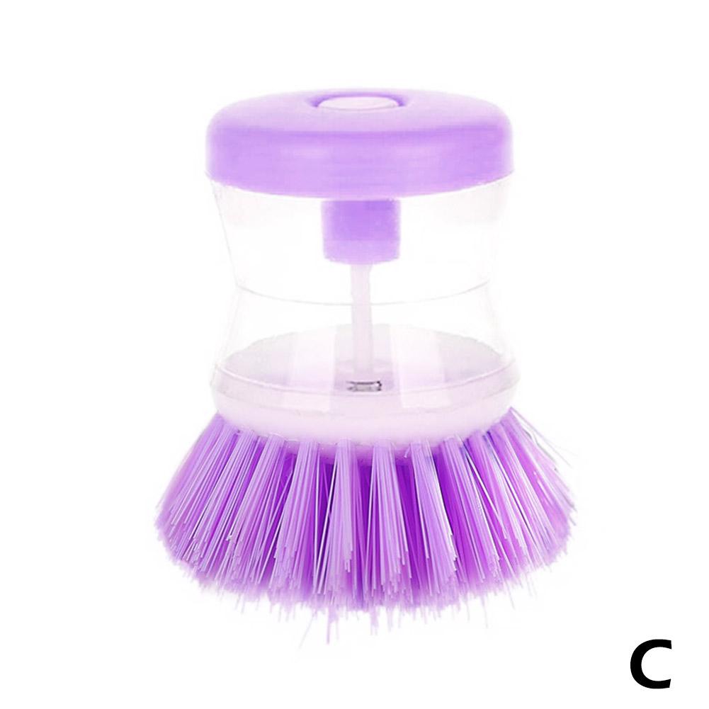 washing pan brush with automatic Soap Liquid Dispenser Household Cleaning Accessories